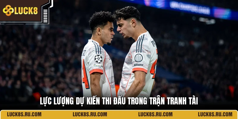 Lực lượng dự kiến thi đấu trong trận tranh tài